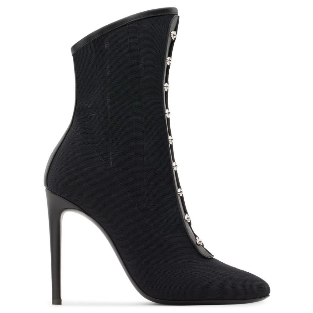 Giuseppe Zanotti Janice BUSTIER MESH Corset HEELED BOOTS in Olive Green - Picture 2 of 11